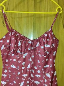 Red Floral Beach Dress