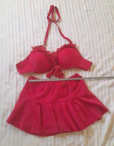Red Skuarts Bikini Set