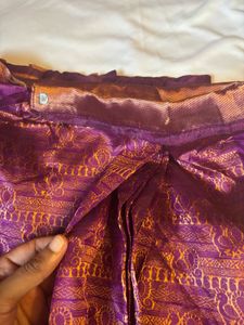 Magenta Ready to wear saree with blouse piece