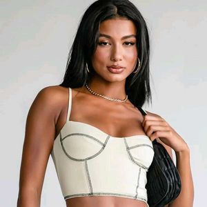 I. SEXY NUDE CORSET TOP