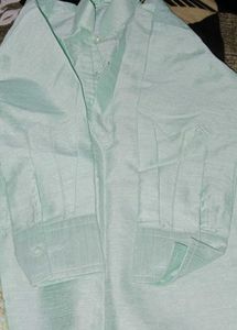Mint Green Embroidered Sherwani Set - Festive Read