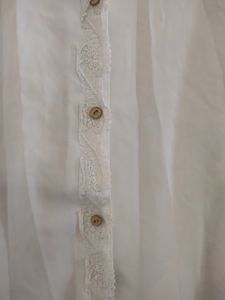 Lace Colar White Tops
