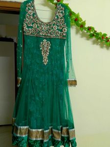 💚☘️ Wedding Beautiful Heavy Work Mehandi Dress