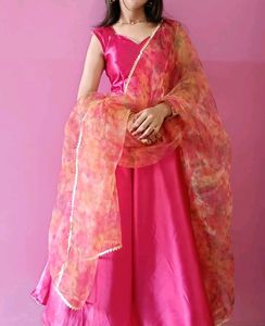 Outfit From Scratch Shartin Kurti With Organza Dup