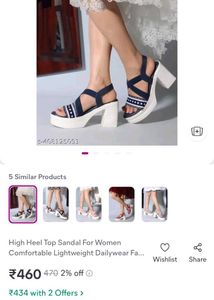 Navy Blue Platform Sandals