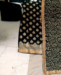 Zari Work Heavy Dupatta Suit Set