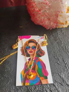Gold Heart Jewelry Set