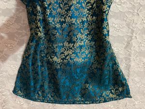 Royal Banarsi Halter Kurti