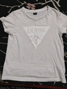 Guess White Graphic Tee