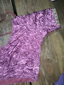 Embroidered Purple Blouse