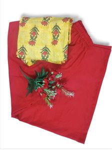Red & Yellow Floral Salwar Kameez Set
