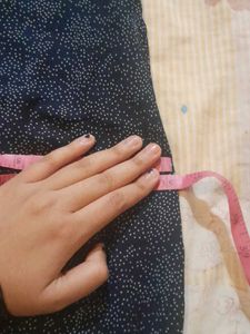 Cute Navy Blue Polka Dot Top,Size - M-L