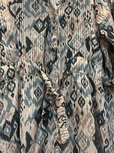 Patterned Shirt Dress