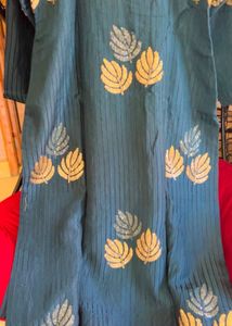 Elegant Teal blue  Embroidered Kurta set