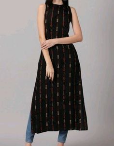 black straight kurta