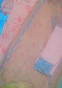 Peach Embroidered Kurti