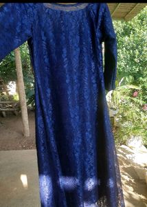 Navy Blue Net Gown