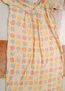 Yellow Colour Gown Night