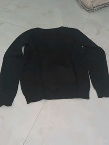 Elegant Black Embellished Sweater