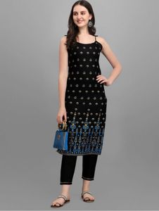 sleeveless Black Kurta