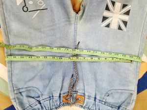 Light Blue Graphic Denim Pants