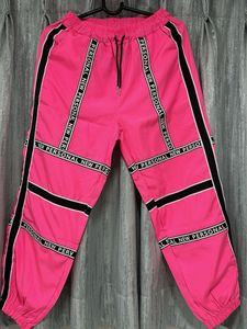 Pink Graphic Print Track Pants