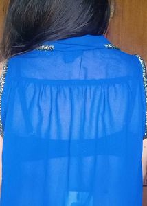 Blue Sleeveless Top