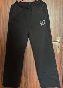 GAP Embroidered Logo Print Wide-Leg Pants