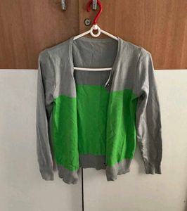 Gray & Green Cardigan