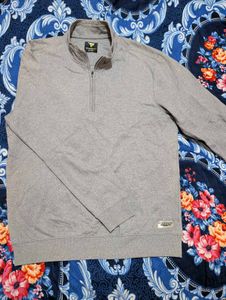 Grey Teamspirrt Zip Pullover