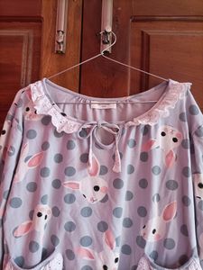 Cute Rabbit Print Top
