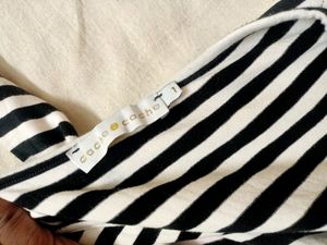 Black And White Lineing Top