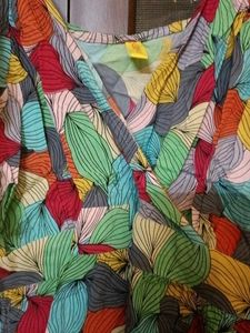 Colorful Leaf Print Dress
