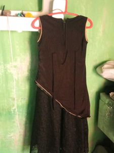 Girls' Party Dress - Black Lace