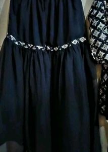 ✨Black Embroidered Kurti with Garara and Dupatta