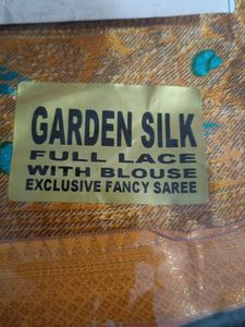 Yellow Garden Silk Saree Full Lace With Blouse