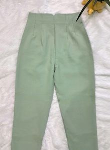 Zara Mint Pleated Trouser