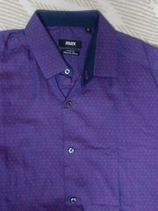 MAX Purple Printed Shirt
