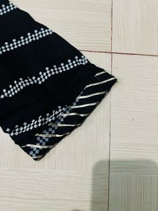 Black &amp; White Print Kurti