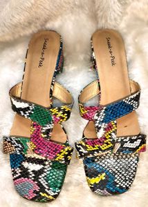 Branded Sneak-a-peek Sandals 7 Inches
