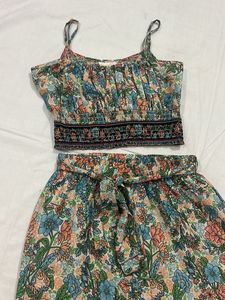 Berrylush Women Lovely Multi-coloured Top&amp;palazos