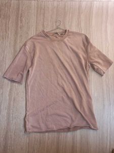 Faded Acid Wash Dusty Rose Oversized Tee