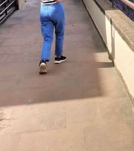 Stretchable Straight Fit High Waist Blue Jeans