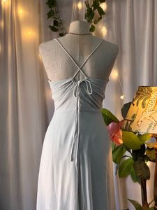 Elegant Light Blue Maxi Dress