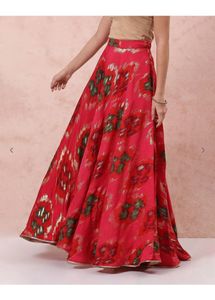 Rangriti Red &amp; Gold Ethnic Skirt