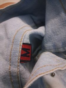 Light Blue Denim Jacket, With Pearls, Unused, No Flaws, Reasonable Offers Accepted
