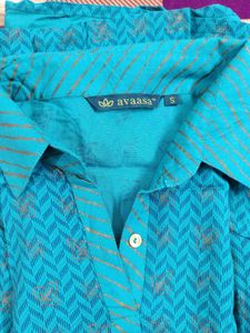 Sky Blue Kurti Sleeveless