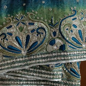 beautiful unused all over Work Heavy Saree