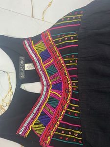 Embroidered Black Sundress