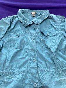 Aqua Blue Casual Jacket